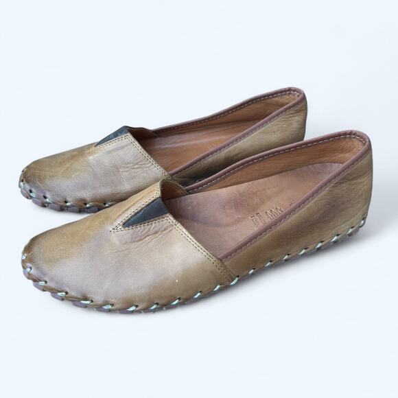 Spring Step Kathaleta Brown Slip On Leather Comfort Flats Arch Support size 41 - Picture 9 of 10